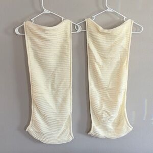 (2) Cream Knit Infinity Scarf